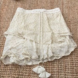 Anthropologie tryb mini skirt with tassels